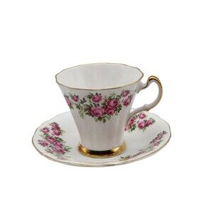 Vintage Royal Adderley Roses Tea Cup Saucer Fine Bone China England H1452